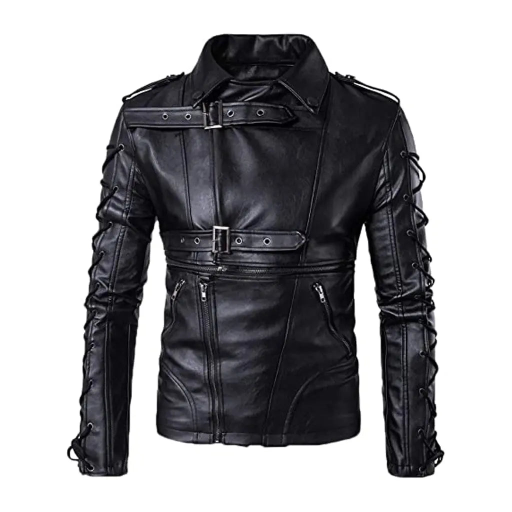 Men's Gothic Style Ghost Rider Leather Jacket – LeatherViz
