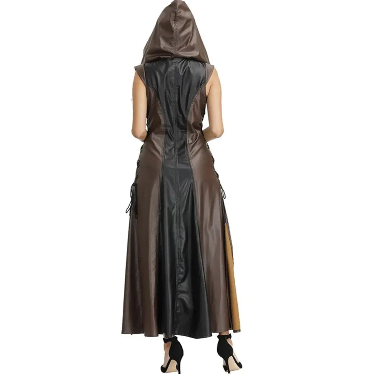 Medieval Sexy Hooded Slit Halloween Warrior Archer Cosplay Gown! - Image #3