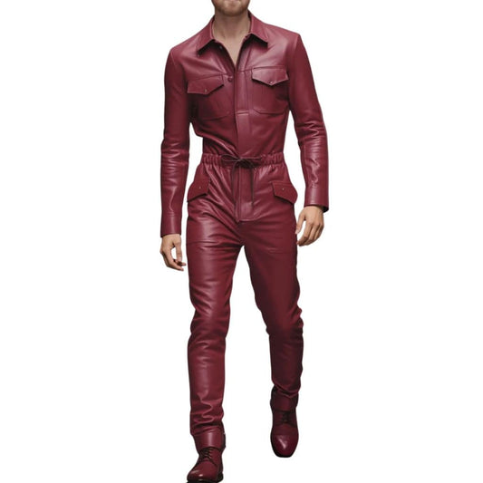 Ren Genuine Leather Jumpsuit Overall