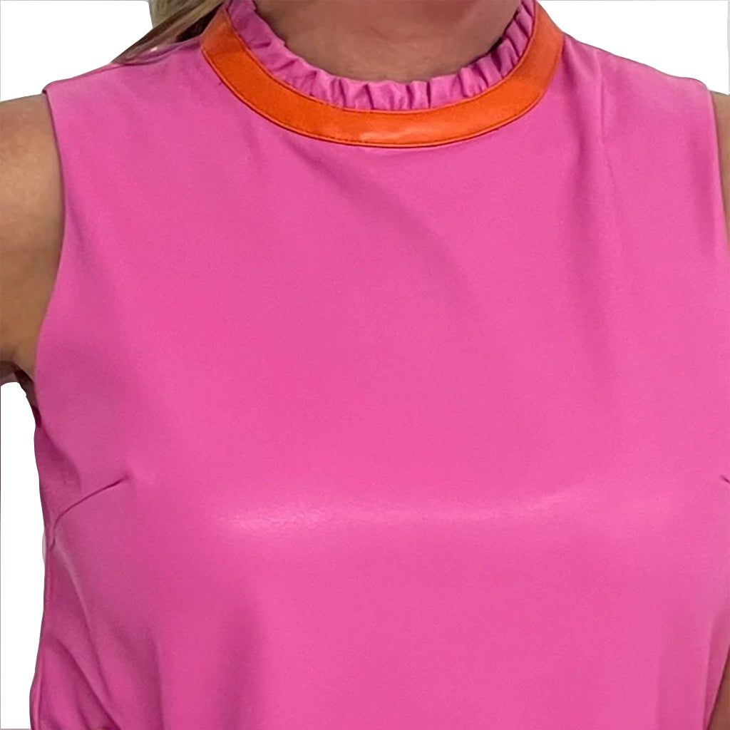Romantic Valentines Sleeveless Leather dress