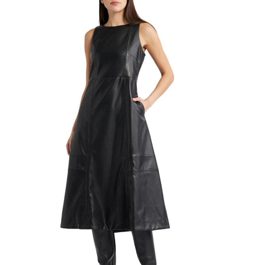 A Line Leather Dress