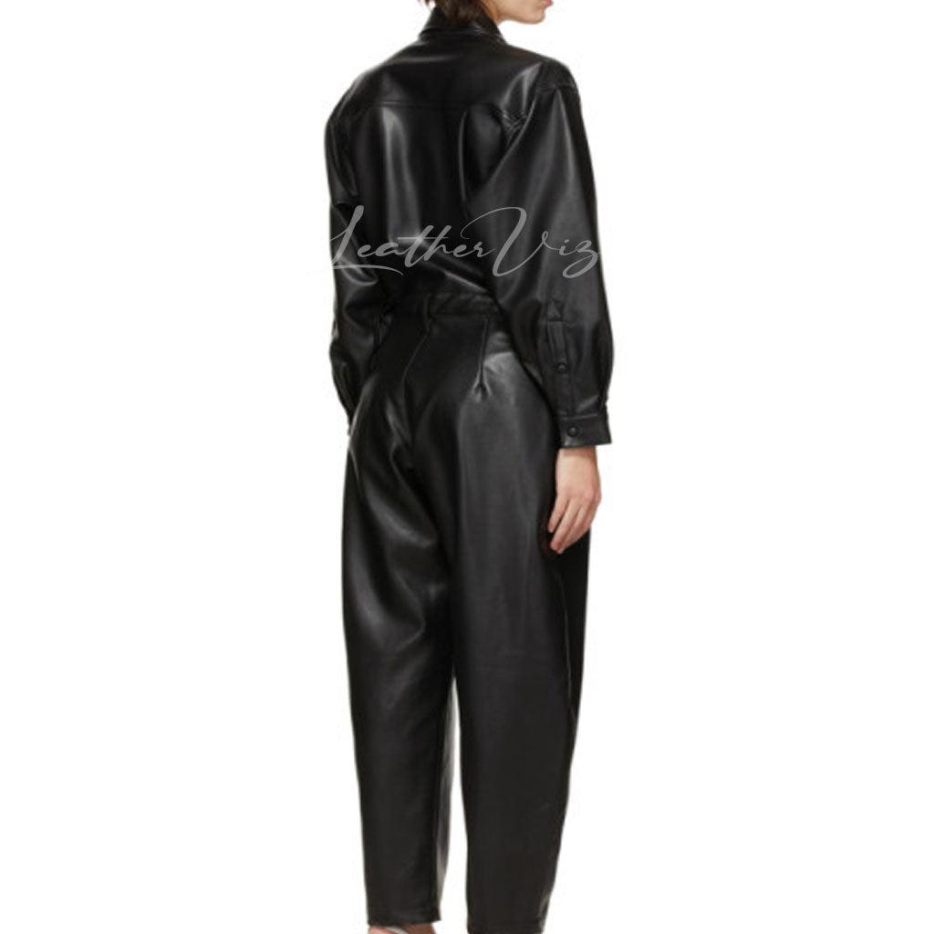 men leather jumpsuits