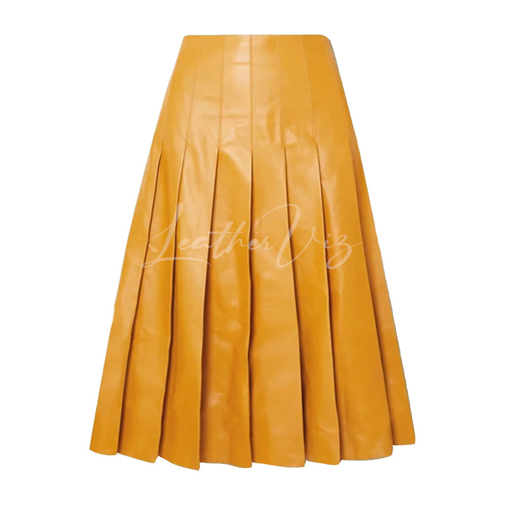 FLARED LEATHER SKIRT main image 1