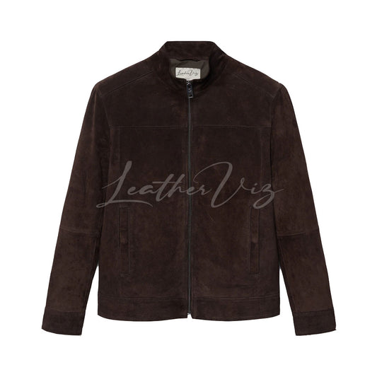 Casual men Brown leatherjacket new York