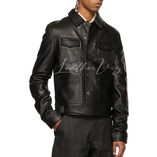 STITCH STYLE MEN LEATHER BIKER JACKETS