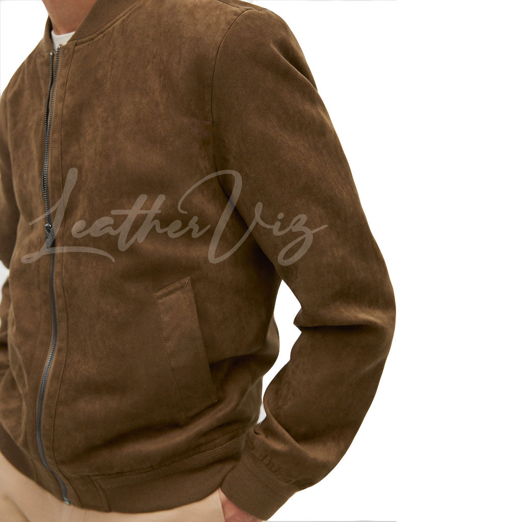 Casual suede leather jacket for men