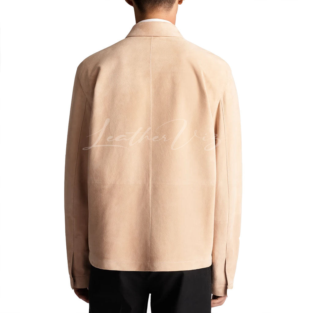 SUEDE ZIP SHIRT JACKET FOR MEN