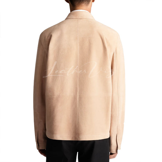 SUEDE ZIP SHIRT JACKET FOR MEN