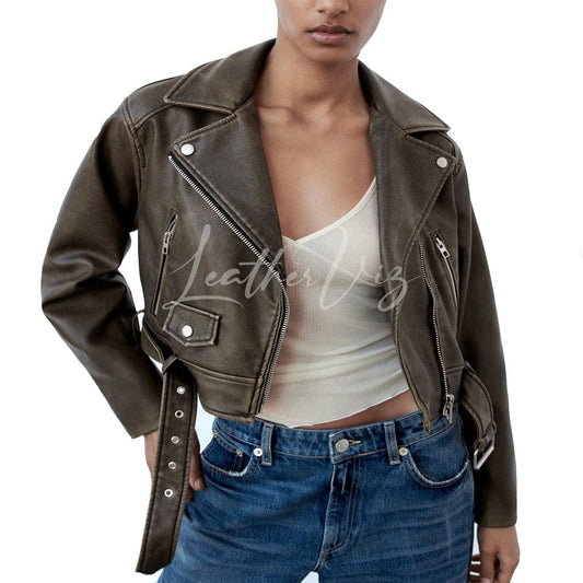 Women Biker Leather Jacket
