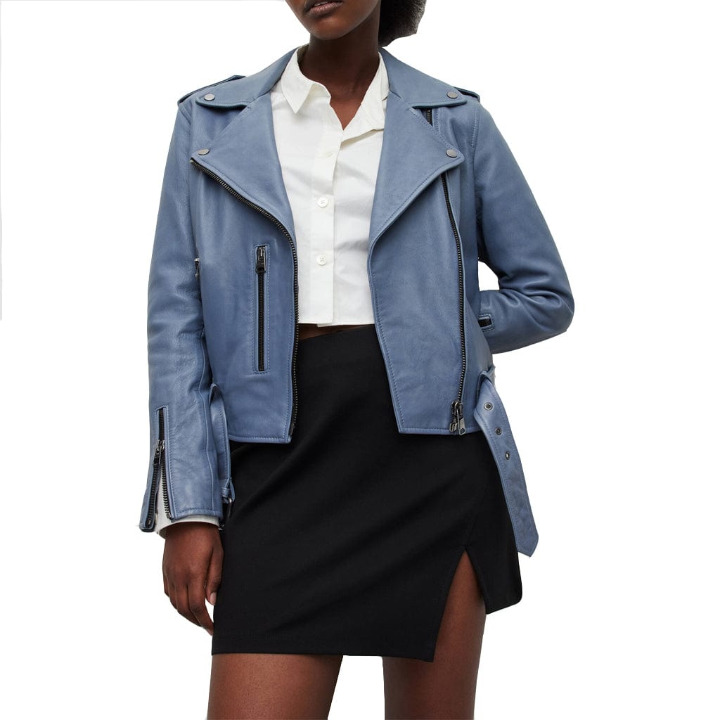 Women leather moto jackte