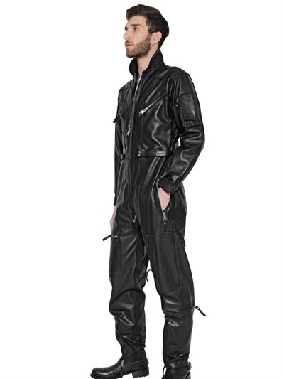 Men Leather Jumpsuit