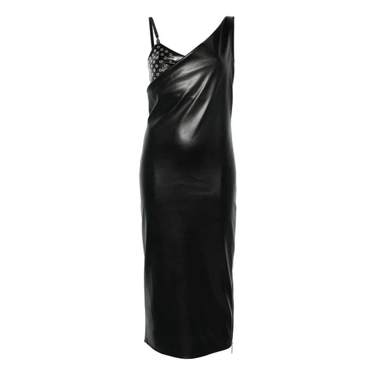 showstopper Faux Leather Evening Gown