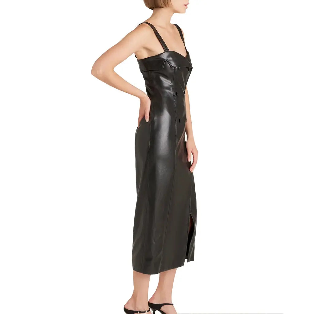 Winter party leather dress in black for women's in Australia And USA