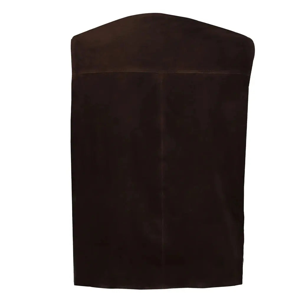 Halloween Elegant Dark Brown Suede Leather Multi-Pockets Vest - Image #3