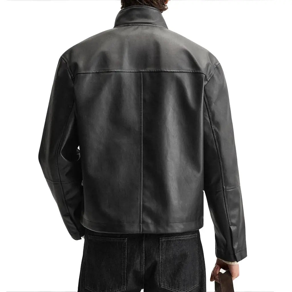 best affordable men's leather cropped jackets