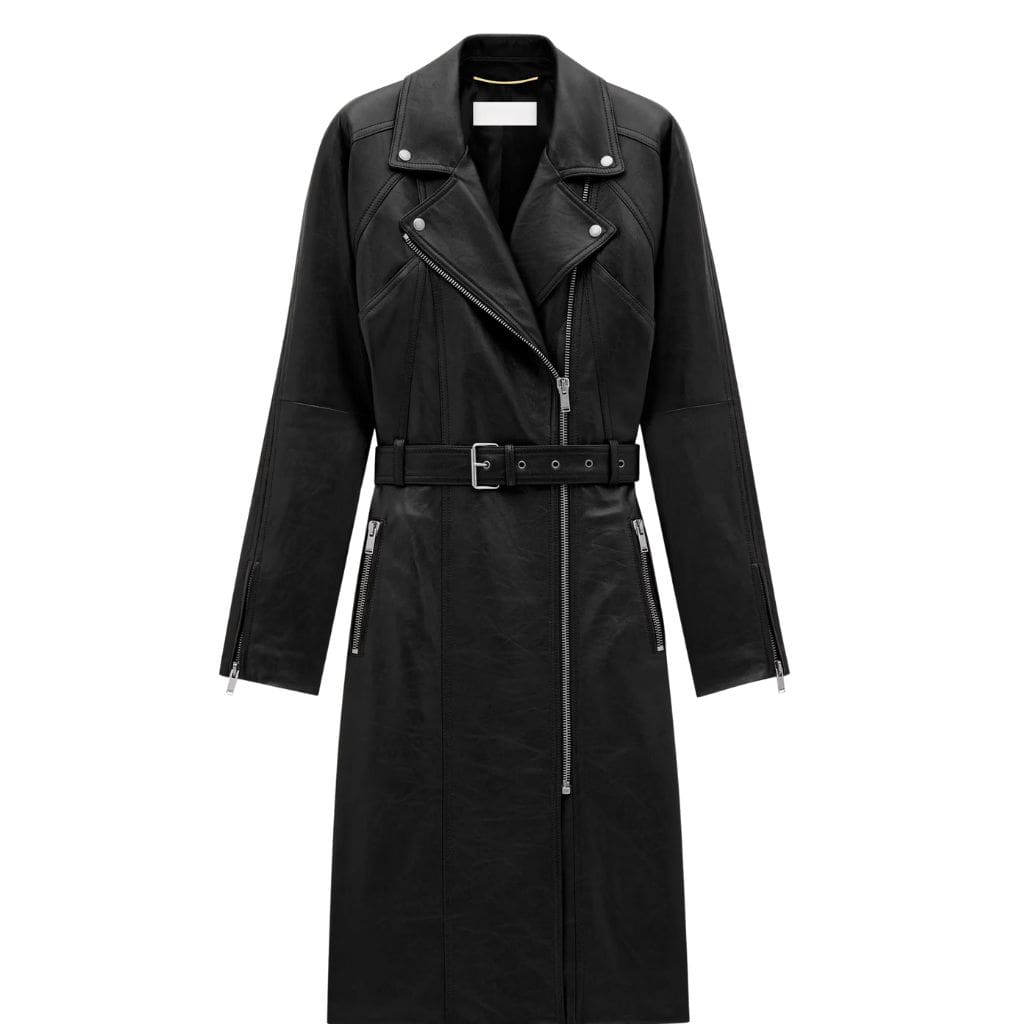 Women’s Leather Trench Coat for Fall 2025
