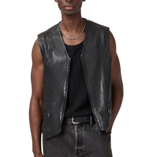 Men Biket style leather Vest 