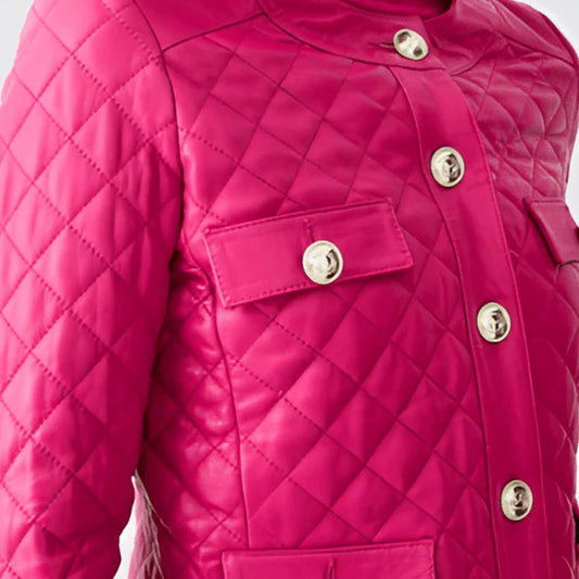 valentines special women in quilted jacket