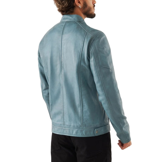 Classic Style Leather Jacket for Men  back 