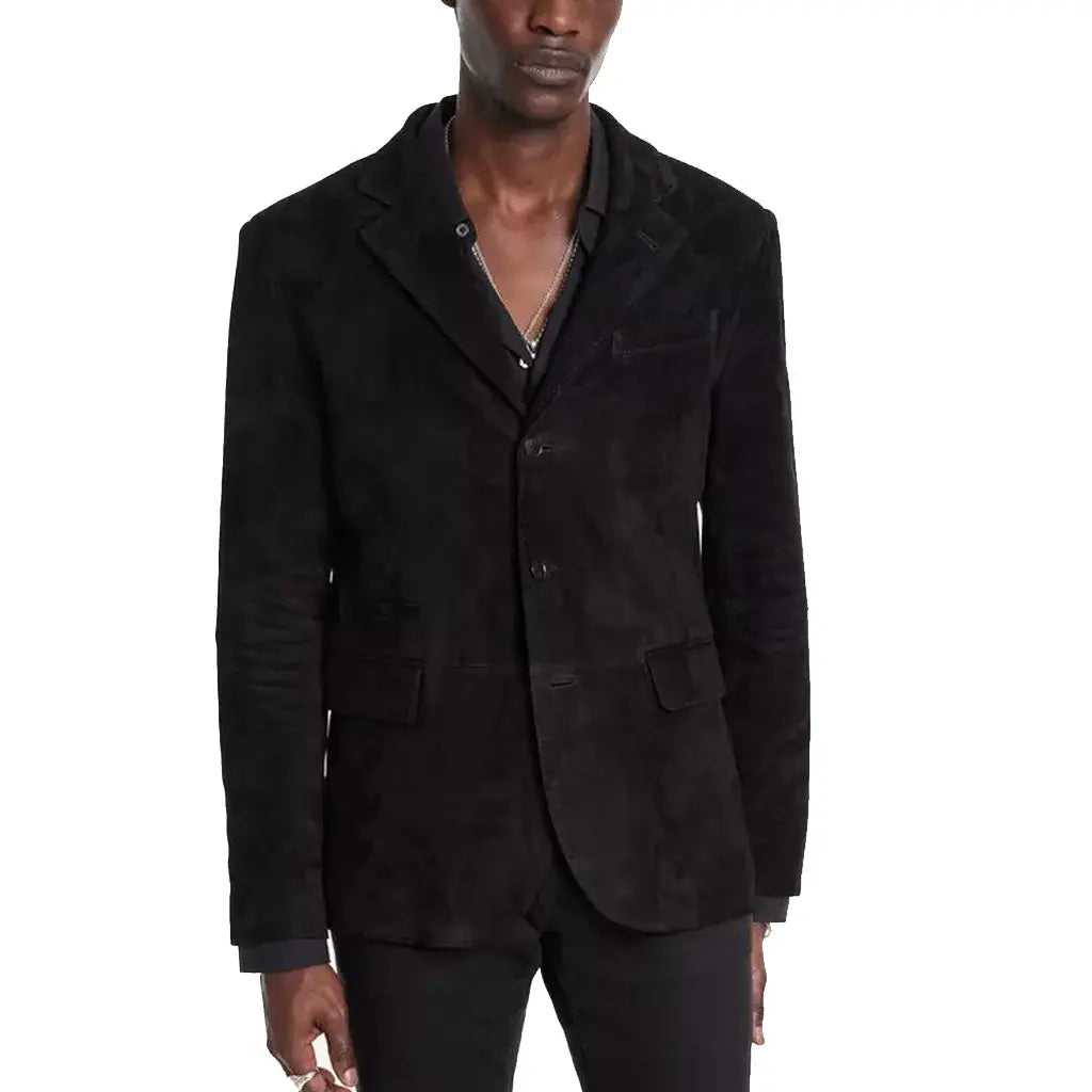 Suede leather Blazer men shop now