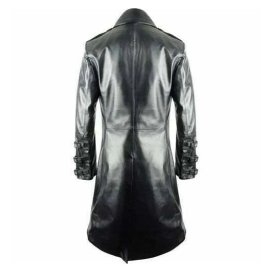 Genuine Black Leather Tail Coat Halloween Costume - Image #1