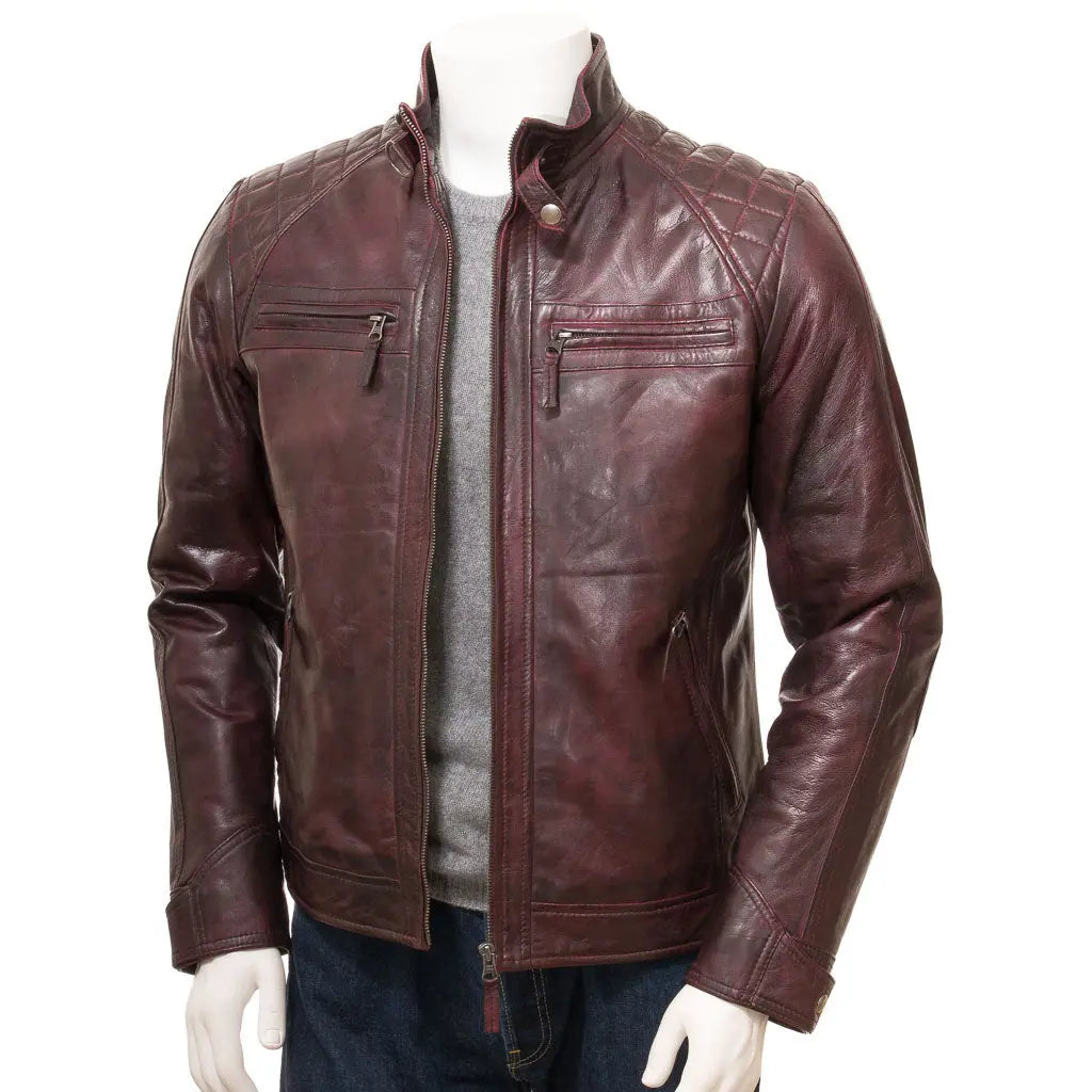 STITCH STYLE MEN LEATHER BIKER JACKETS