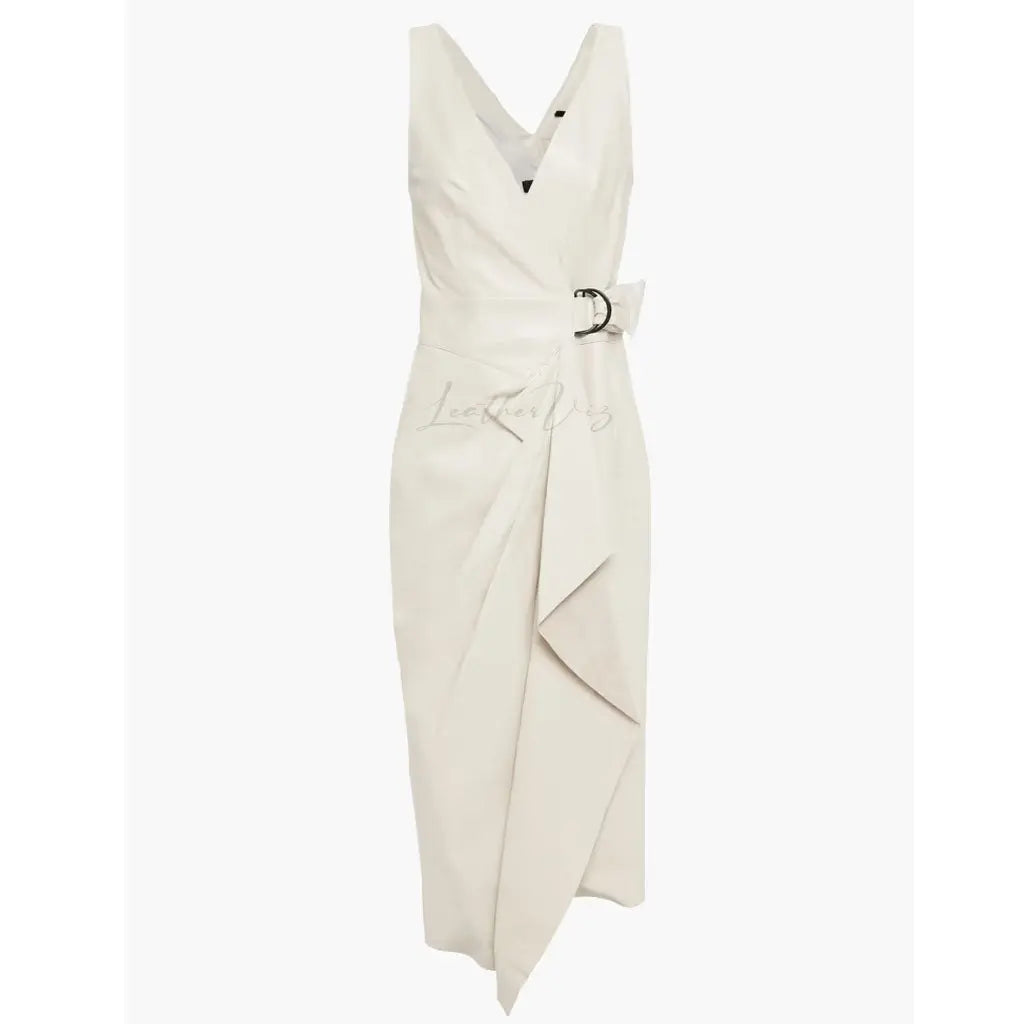 White leather dress for bridesmaid 