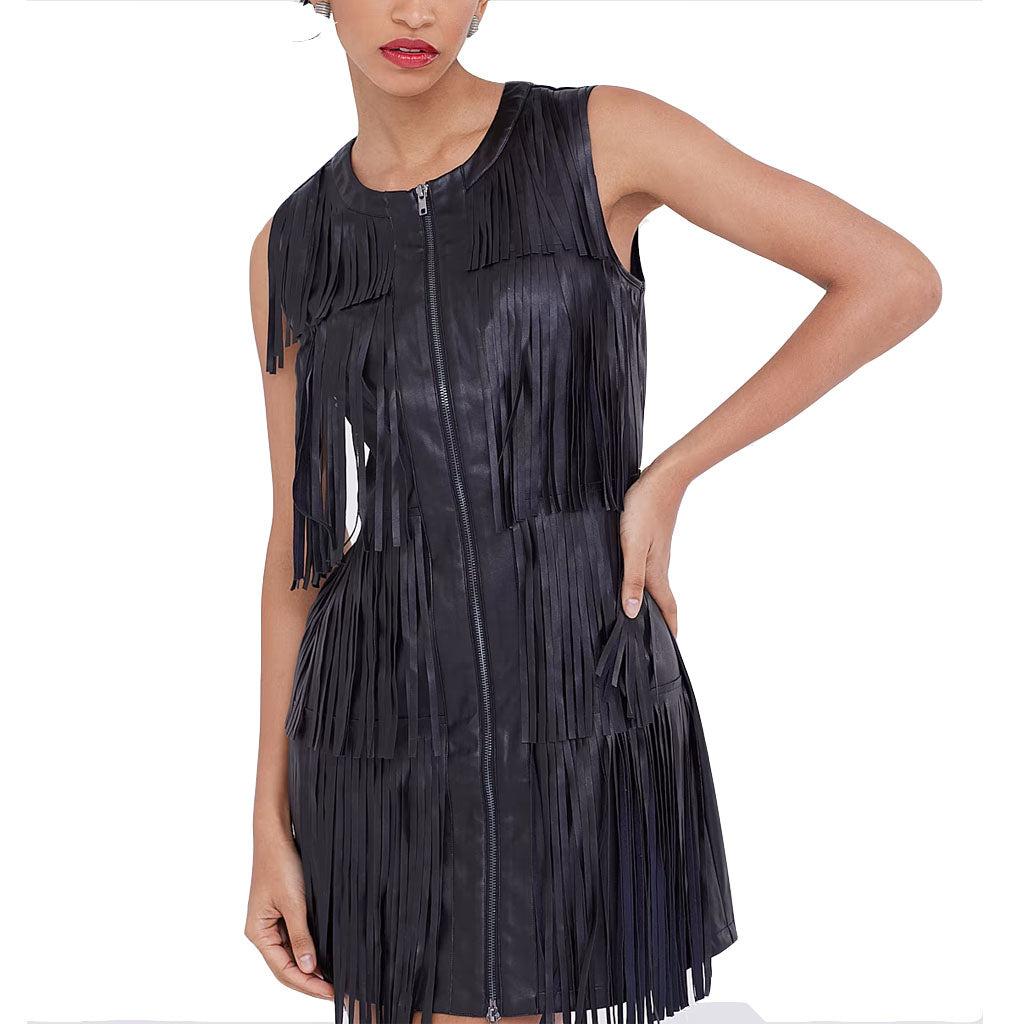 Leather Fringe Dress For Carnival - Image #2