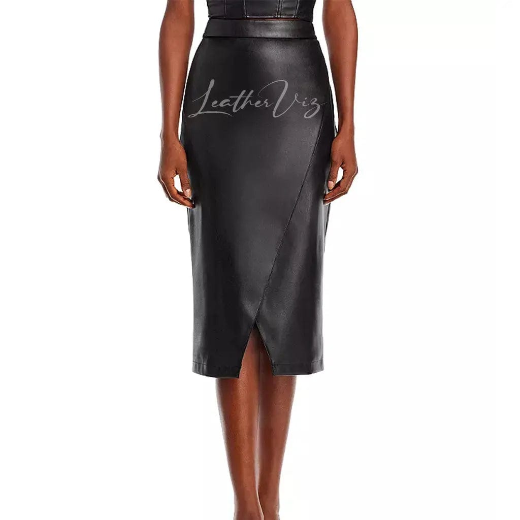 Corporate Pencil leather skirt
