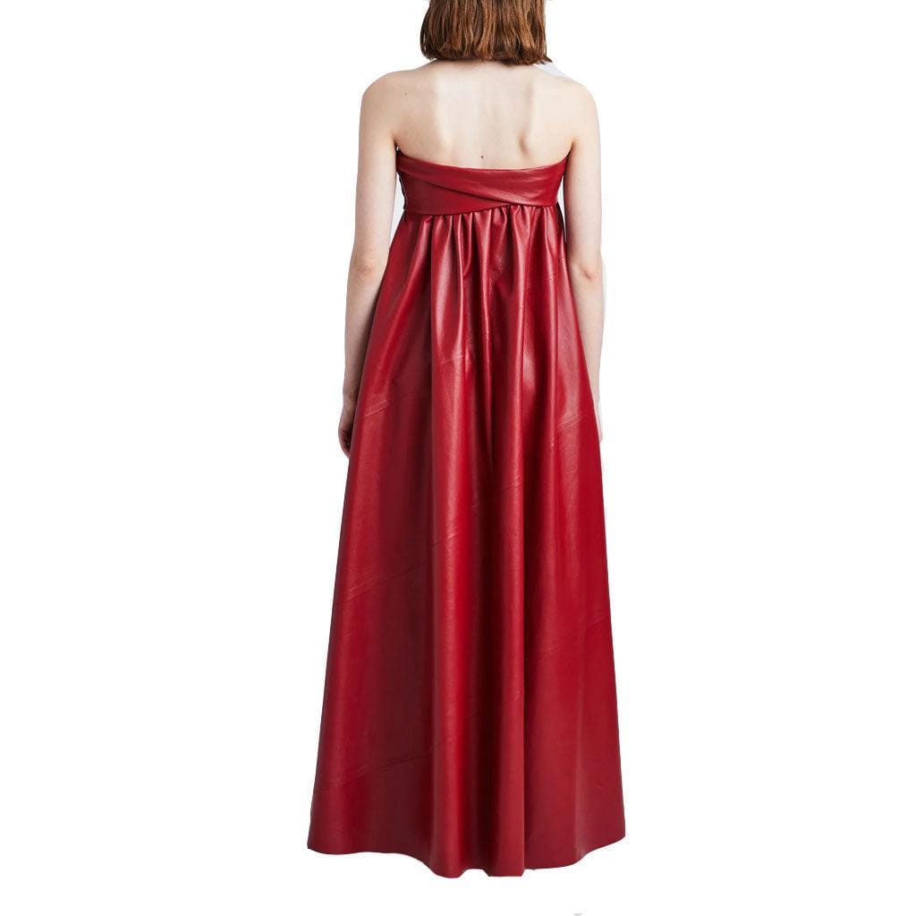 Faux Leather Women Gown