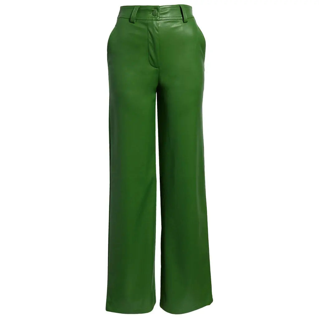 Saint Patrick's Day Special Green Leather Pants - Image #5