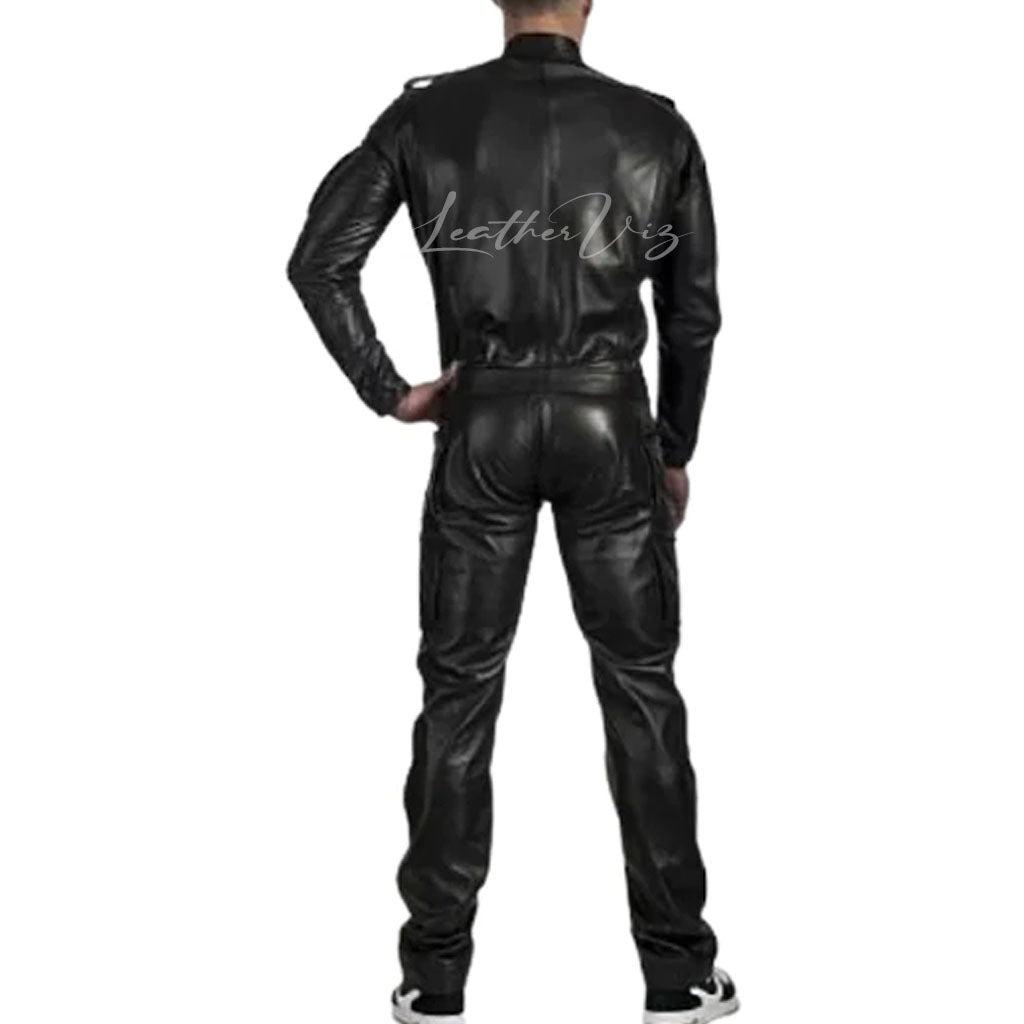 Leather Jumpsuit Men
