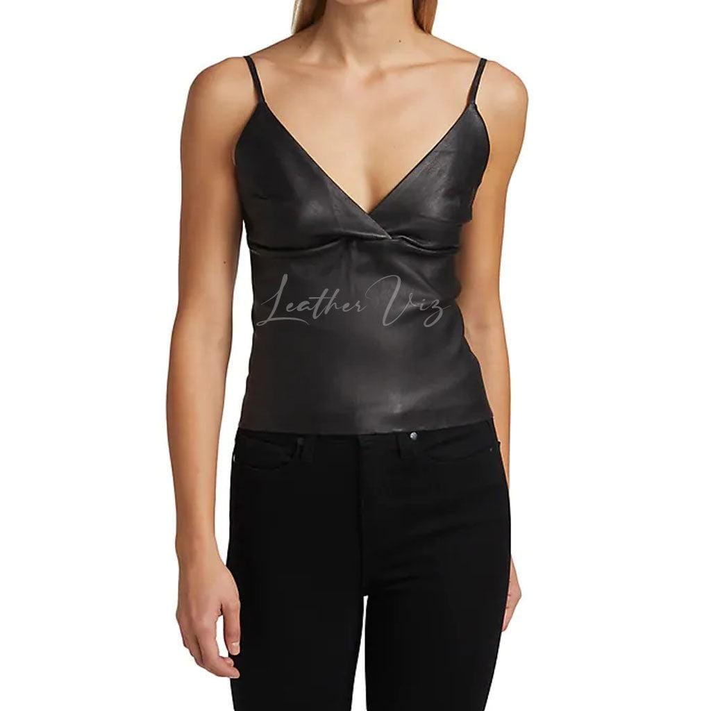 VALENTINE'S DAY SPECIAL FITTED LEATHER CAMI - Image #2