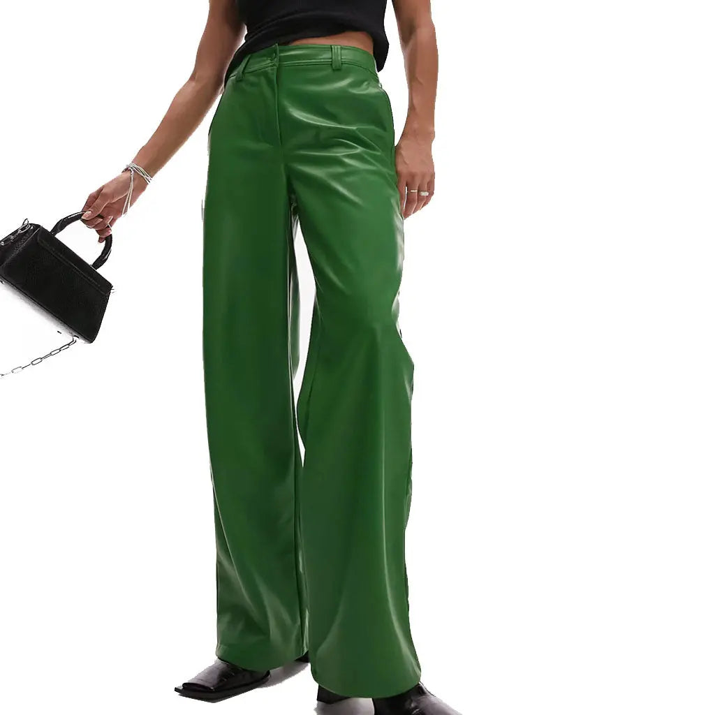 Saint Patrick's Day Special Green Leather Pants - Image #1