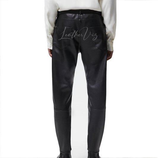 CORPORATE STYLE MEN LEATHER PANTS