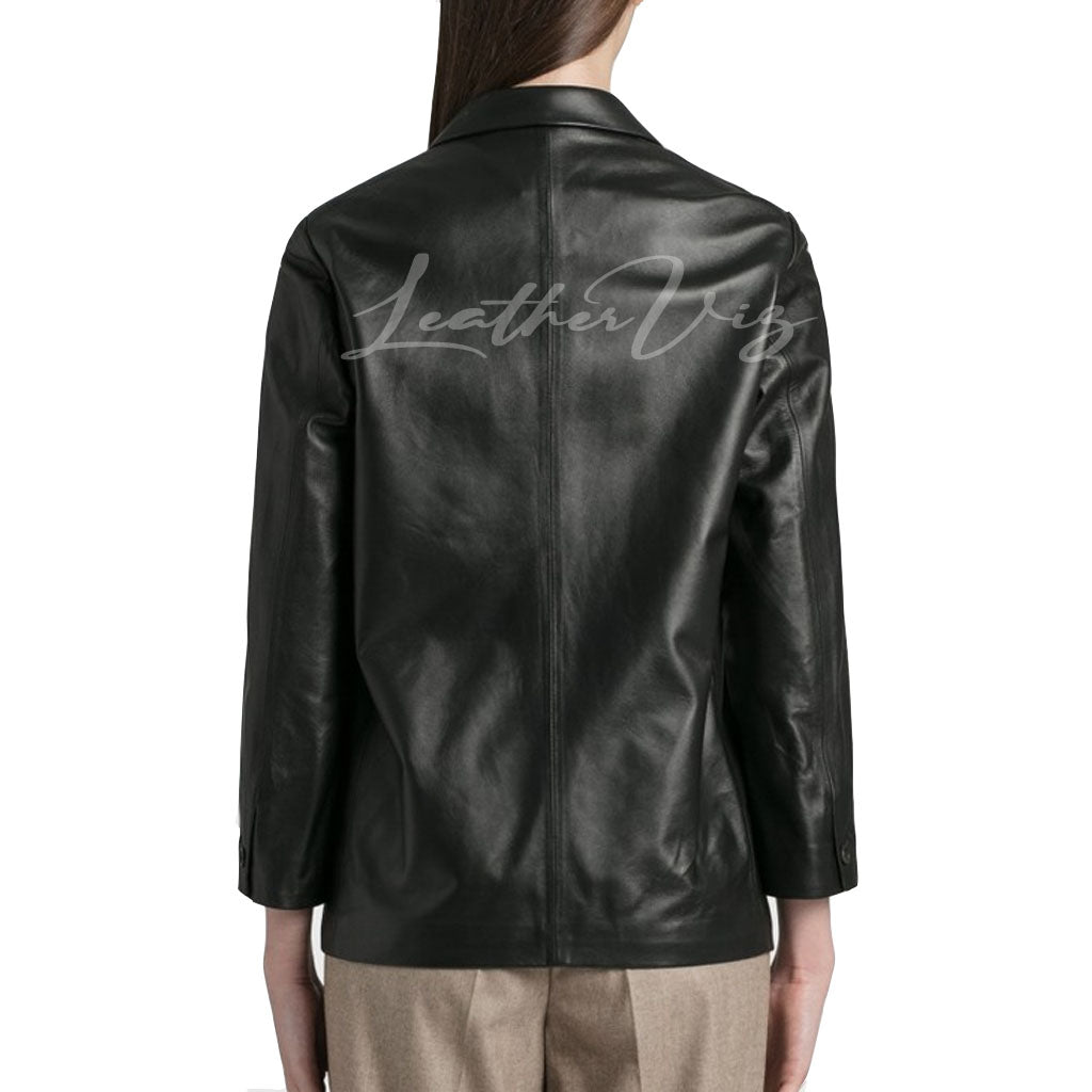 CORPORATE STYLE WOMEN LEATHER BLAZERS