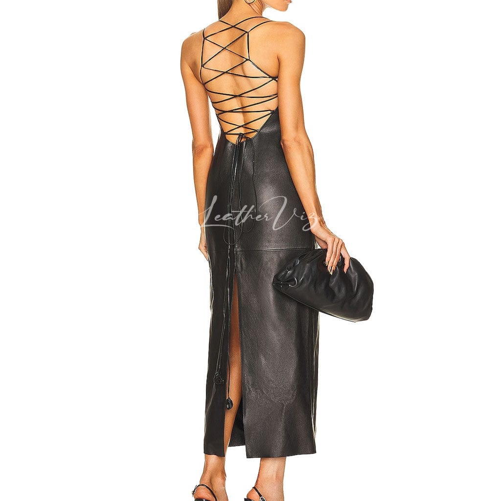 Lace Up Back Women Party Gown