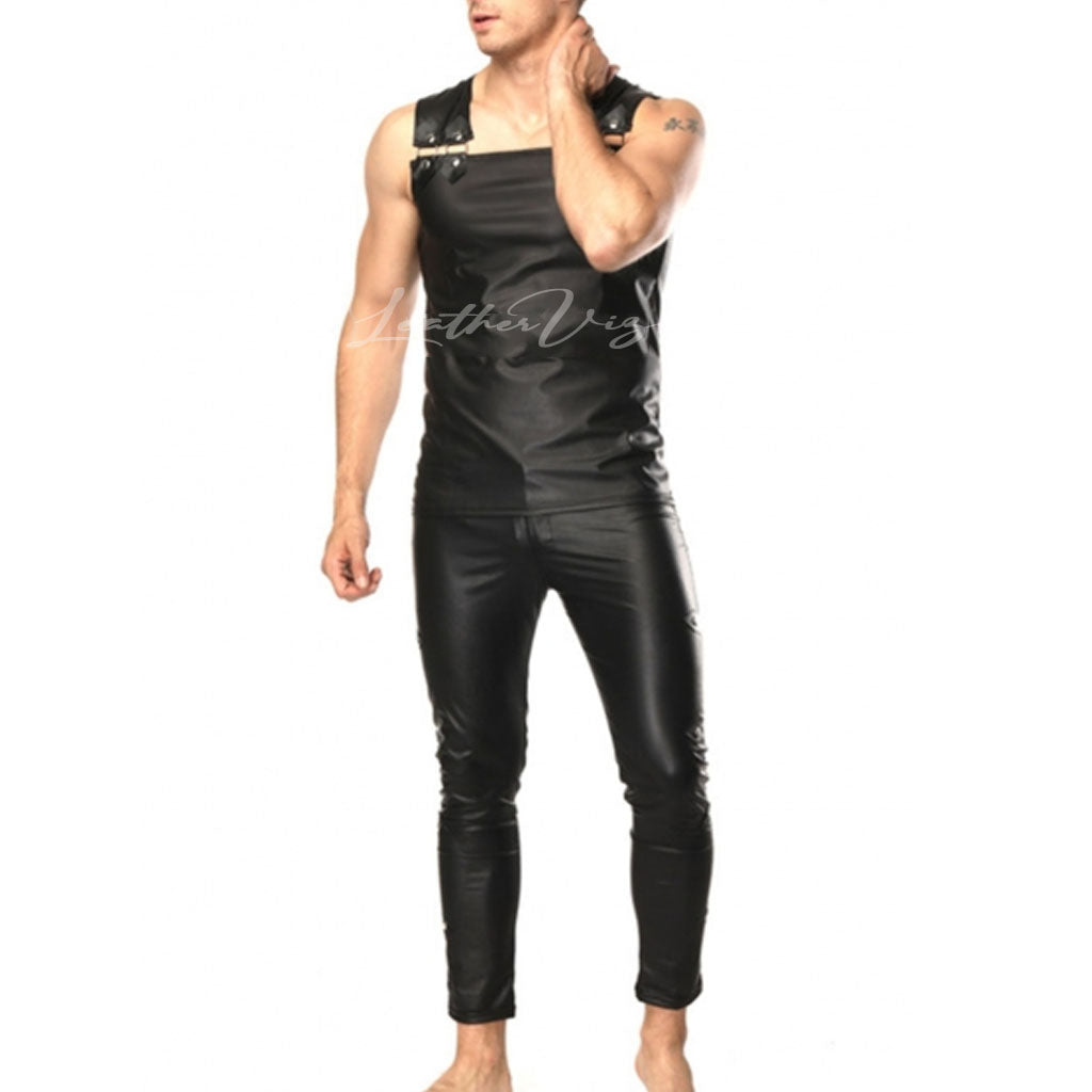 Men Leather romper