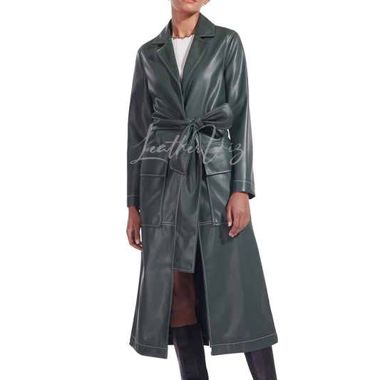 Single button trench coat women