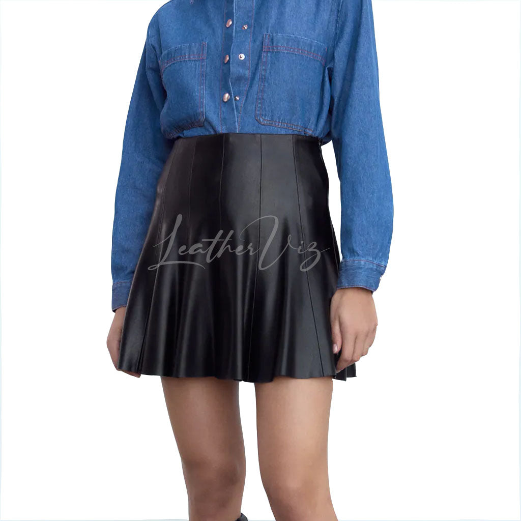 PANELED DETAILING WOMEN FLARED SKIRT