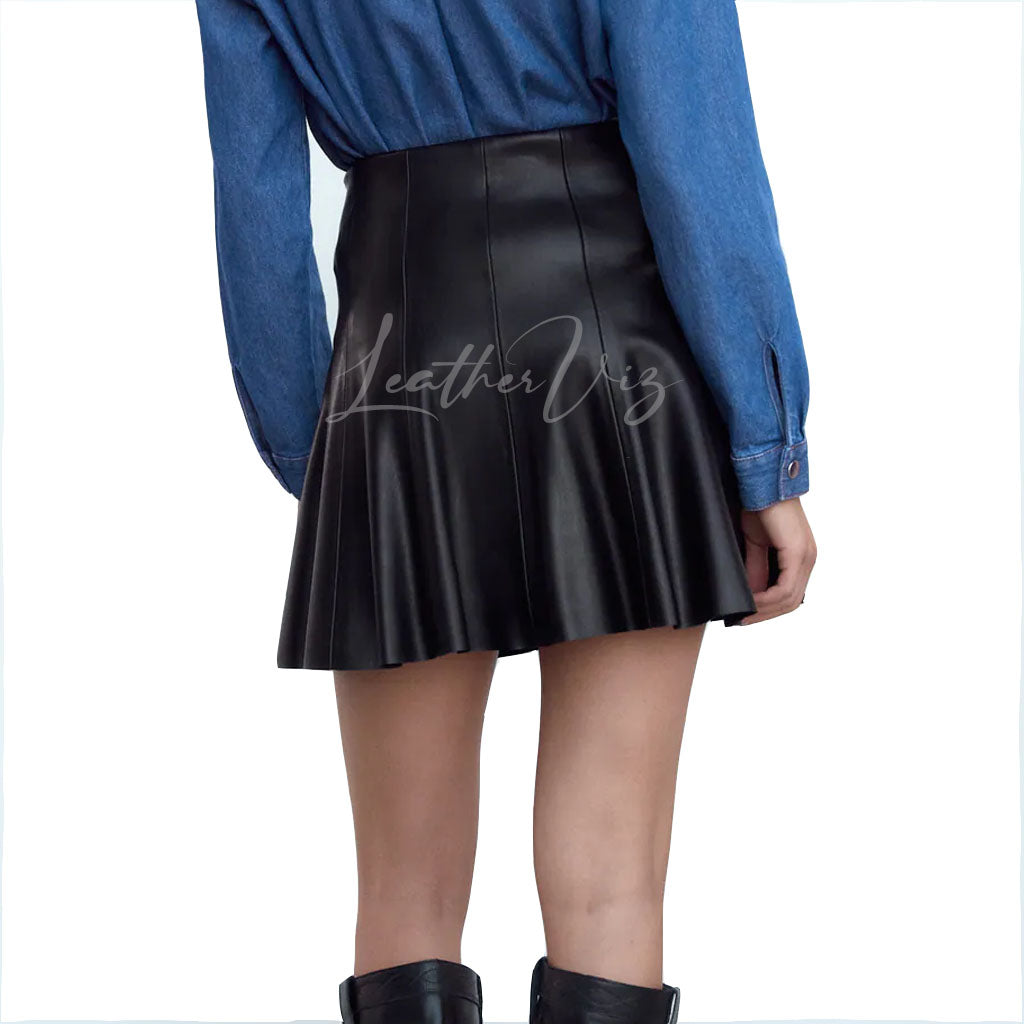 PANELED DETAILING WOMEN FLARED SKIRT