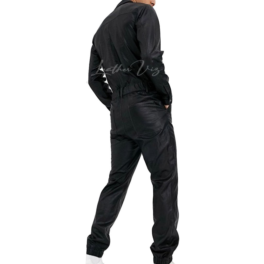 Leather Jumpsuit Men