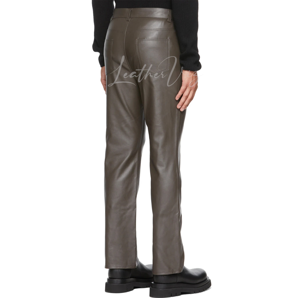 SLIM FIT MEN LEATHER TROUSERS