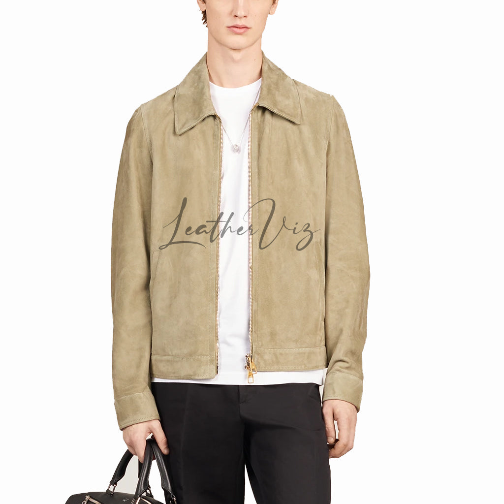 SUEDE LEATHER JACKET FOR MEN