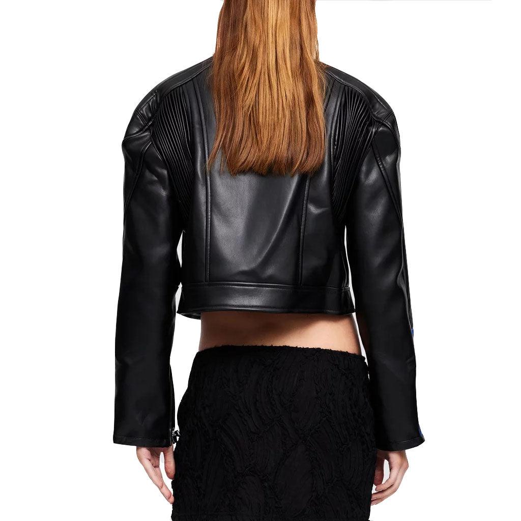 Colorblock Street Style Biker Jacket For Women - Image #2