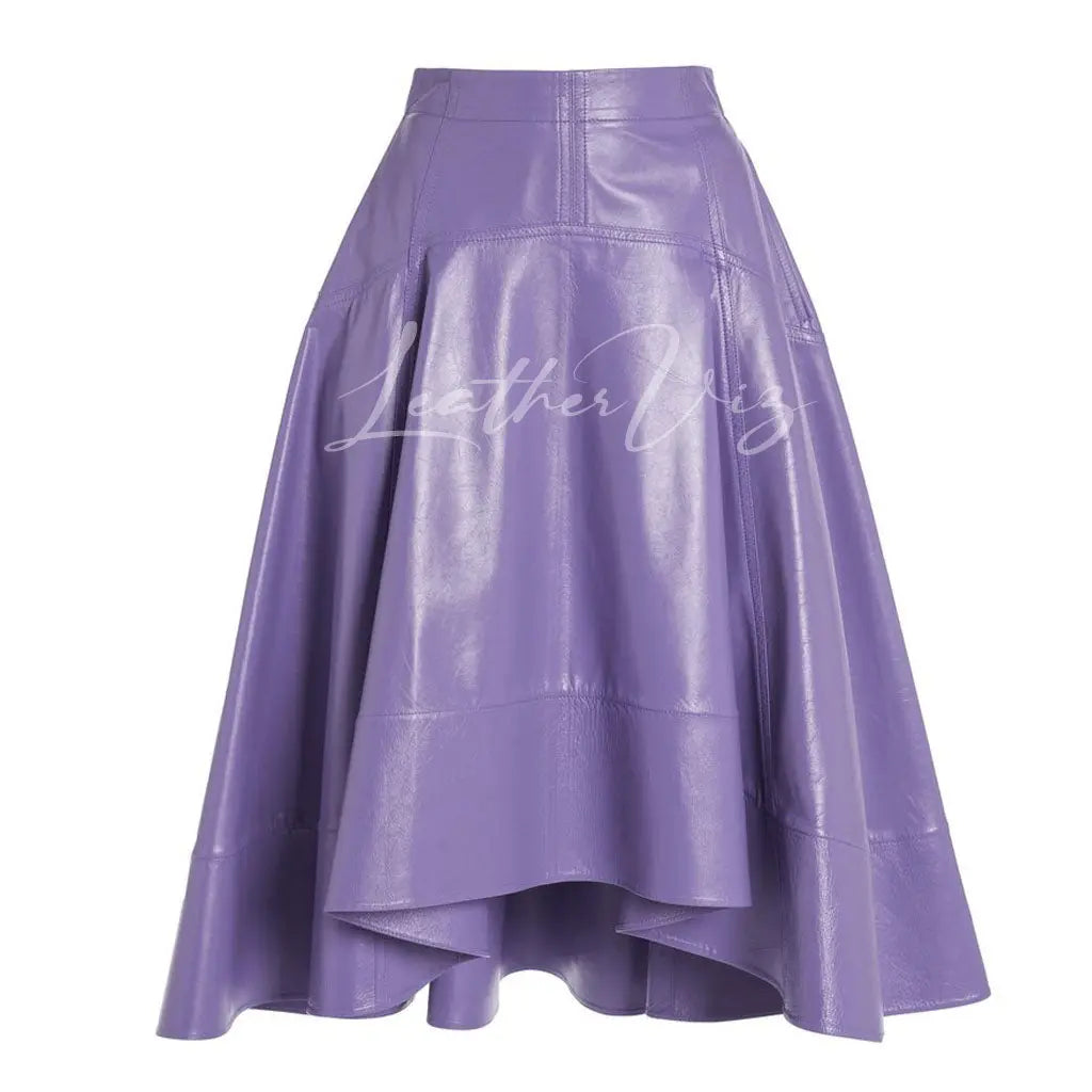 High Low Style Women Leather Skirts