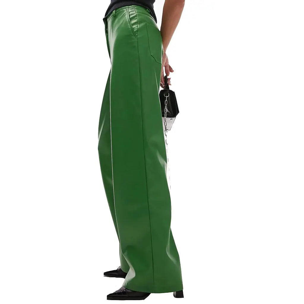 Saint Patrick's Day Special Green Leather Pants - Image #4