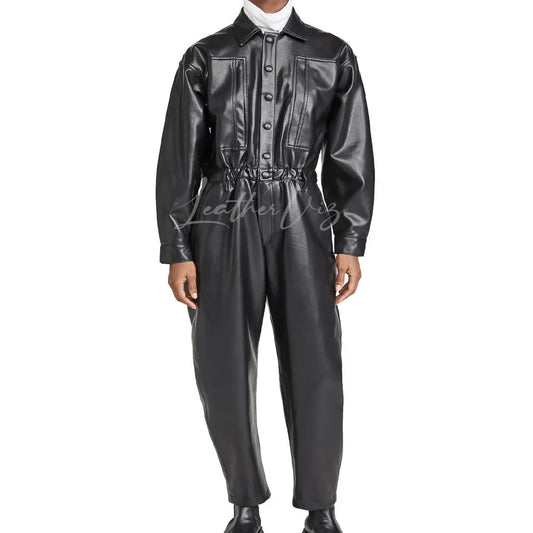 Men Leather Jumpsuit | Men Leather Overall | LeatherViz – LeatherViz ...