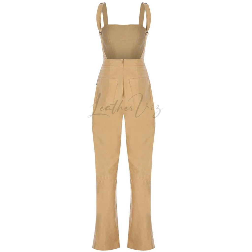 BACKLESS LEATHER JUMPSUIT FOR WOMEN - Image #2